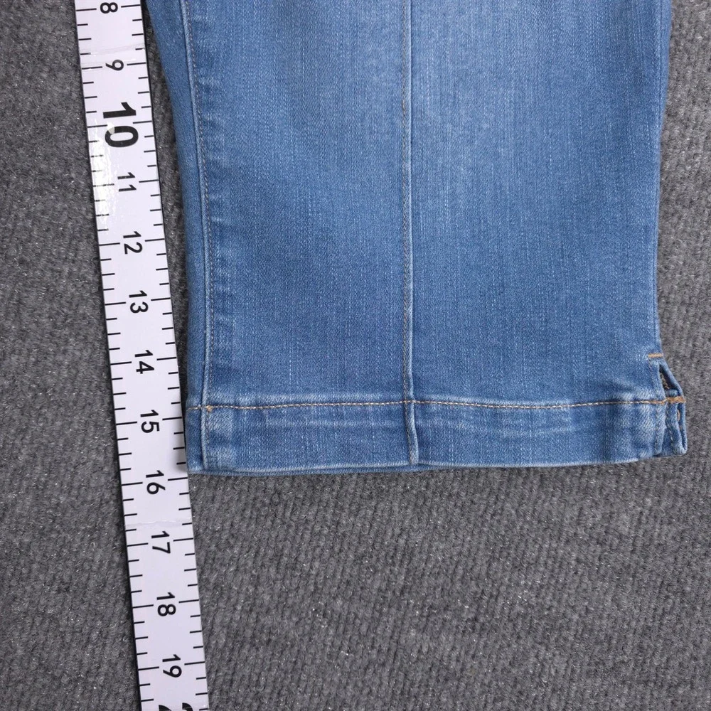 American Eagle Next Level Stretch Capri Jeans Womens 18 Short Blue Denim